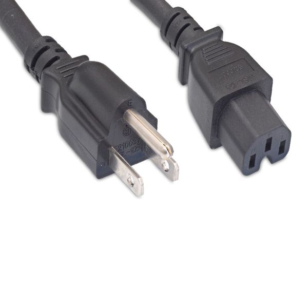 Enet Enet 5-15P To C15 6Ft Black Standard Power Cord/Cable Nema 5-15P To N515-C15-6F-ENC